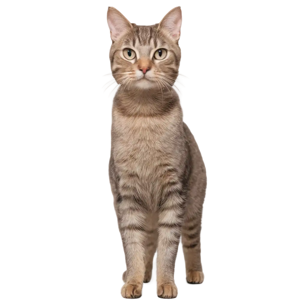 Cat-Standing-Facing-Forward-PNG-Image-for-Versatile-Digital-Use