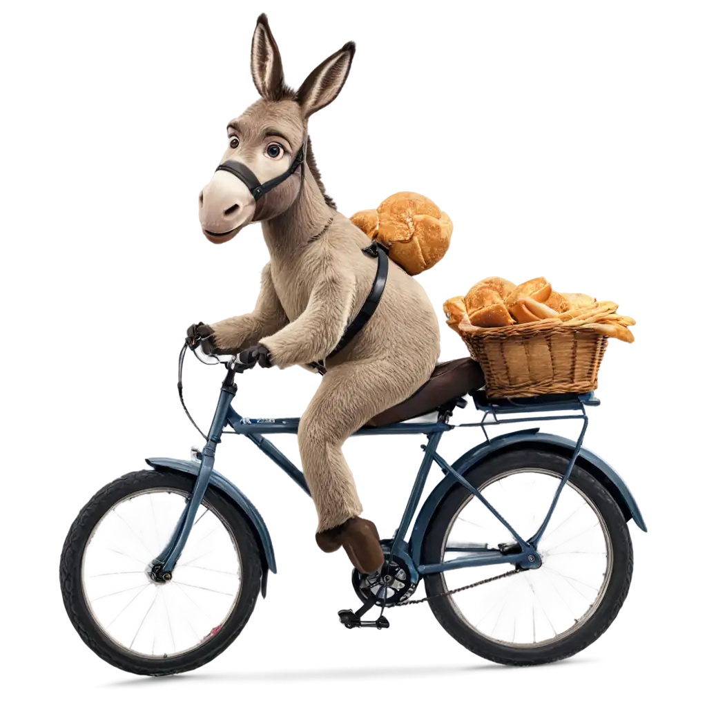 HighQuality-PNG-Image-of-a-Donkey-Riding-a-Bike-Explore-Whimsical-Illustrations