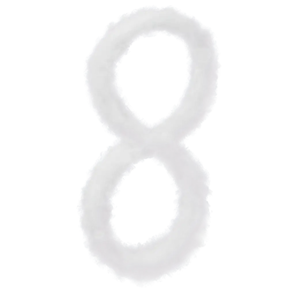 Ethereal-White-Cloud-in-the-Shape-of-the-Number-Eight-PNG-Image-HighQuality-Transparent-Format-for-Versatile-Use