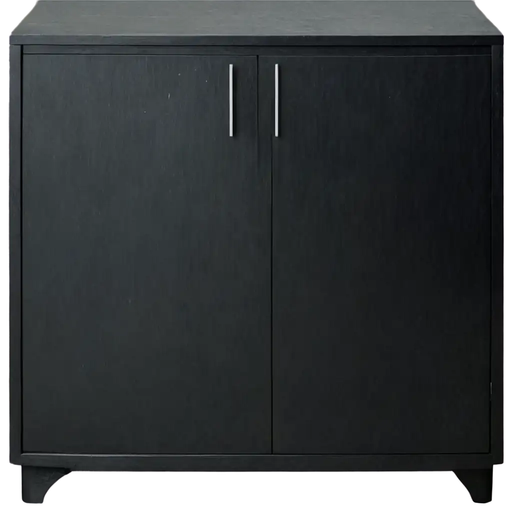 HighQuality-PNG-Image-of-a-Black-Cupboard-from-a-Straight-Front-Position