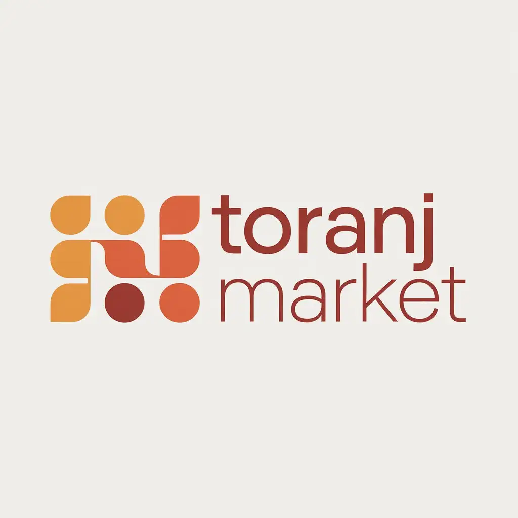 Modern Toranj Market Logo Design in Warm Colors