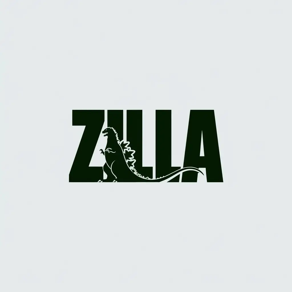 LOGO Design For Zilla Minimalistic Vector Logo with Godzilla Symbol for Retail Industry