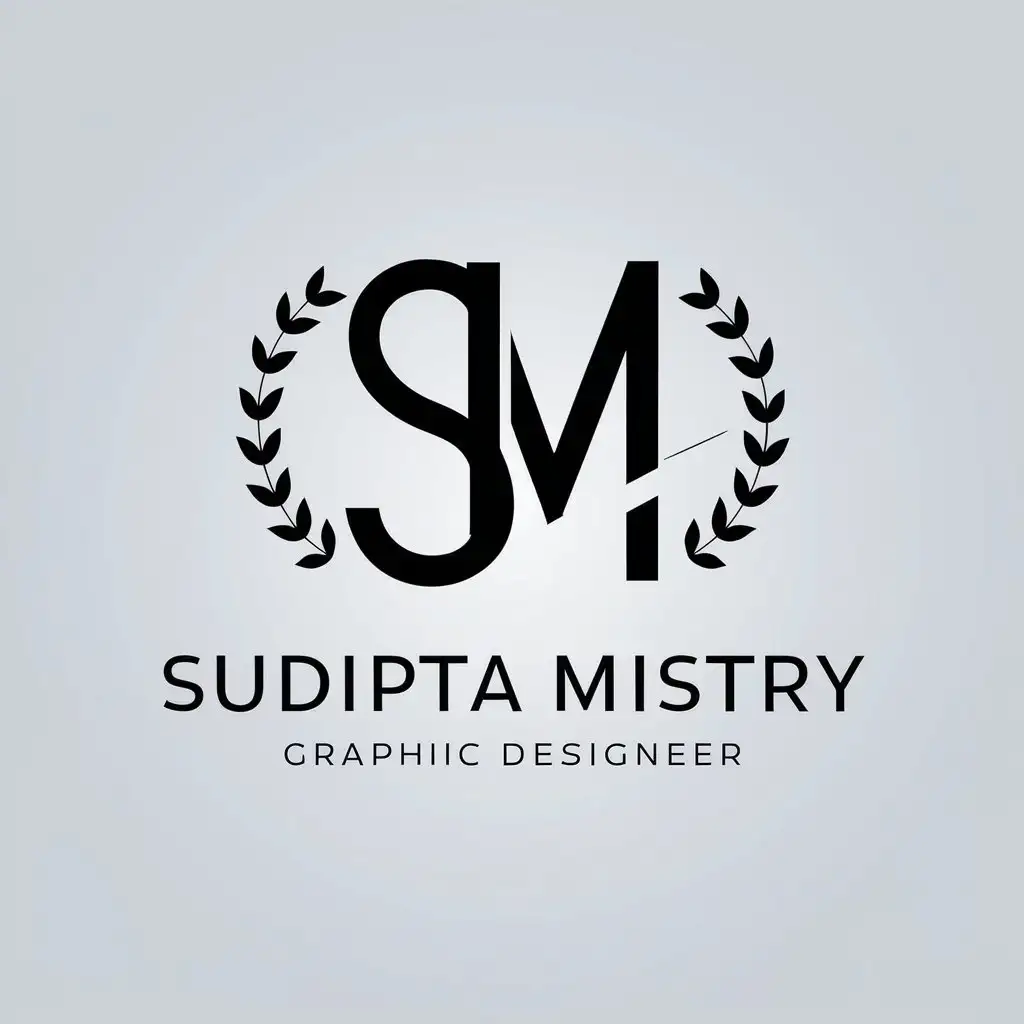 LOGO Design for SUDIPTA MISTRY Elegant SM Symbol in Vector Art