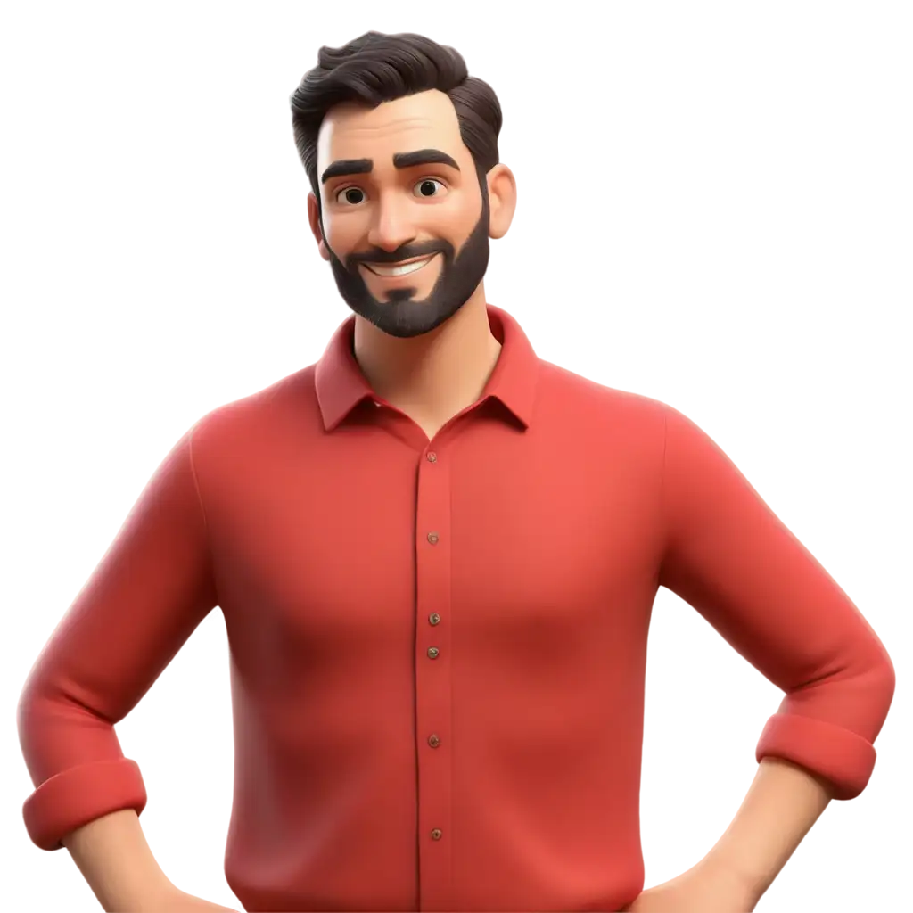 HighQuality-PNG-Image-of-a-Man-in-a-Red-Shirt-Perfect-for-Versatile-Digital-Use