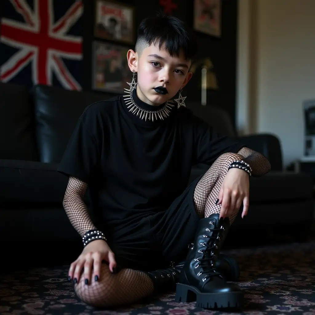 Gothic-American-Boy-in-Black-Lipstick-and-Demonia-Platforms