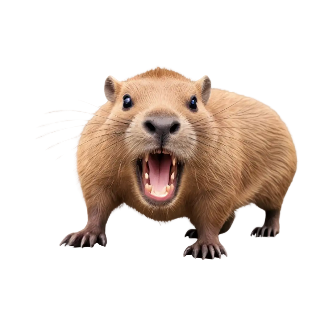 Capybara-Screams-3D-PNG-Image-Perfect-for-HighQuality-Visuals