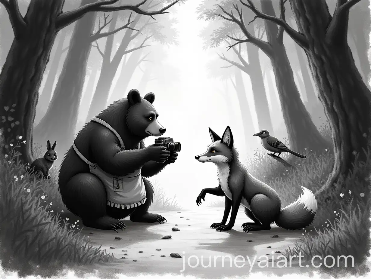 Forest-Photographer-Bear-Capturing-Elegant-Fox-Pose