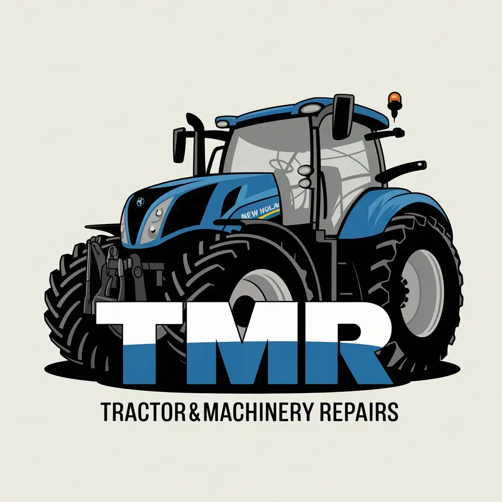 LOGO Design for TMR Tractor Machinery Repairs New Holland Tractor T7210 Diagnostic with Clear Background