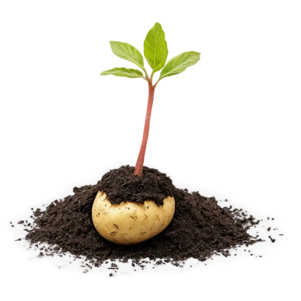 SEOOptimized-PNG-Image-Potato-with-Roots-in-Soil