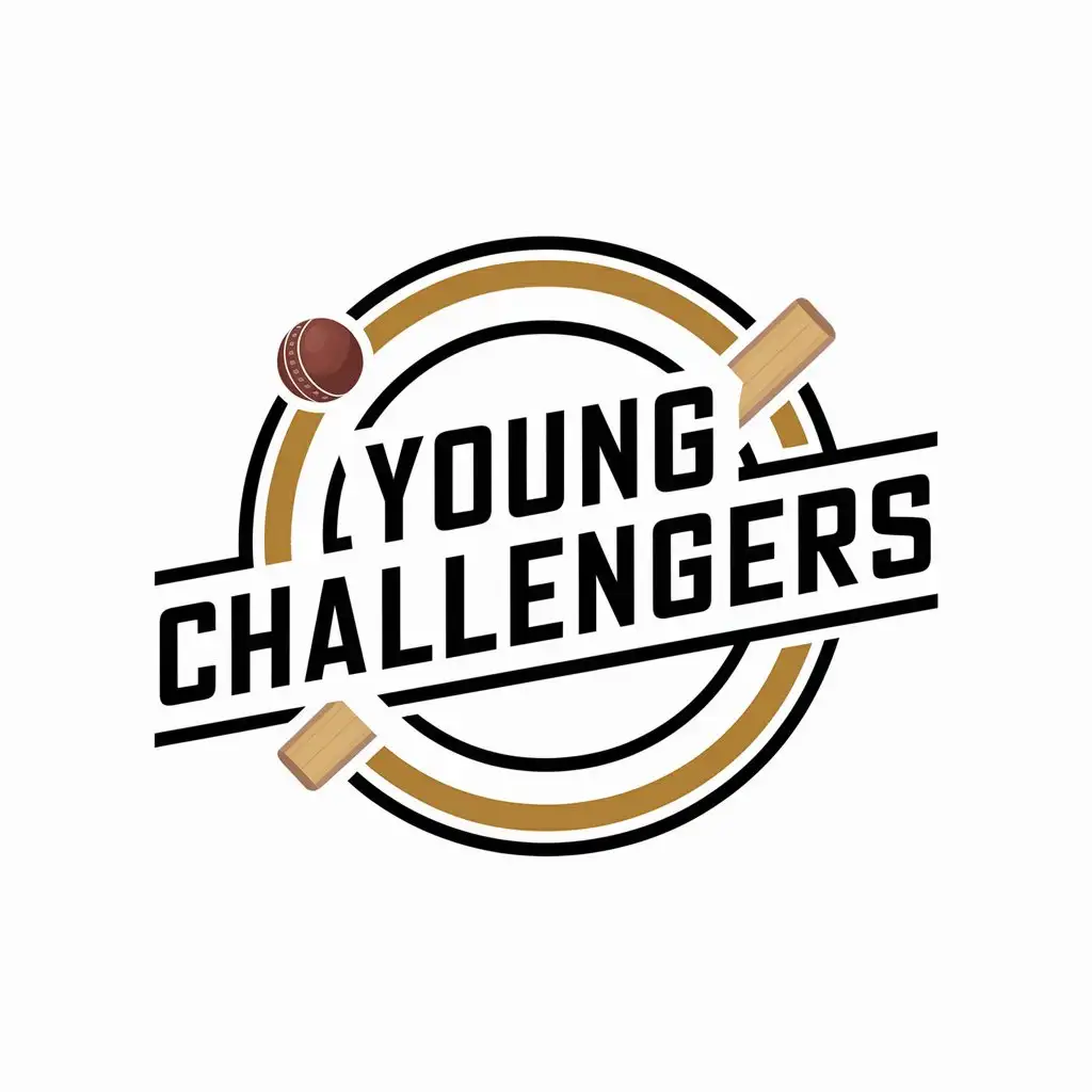 LOGO Design for Young Challengers Dynamic Cricket Theme in Vector Style