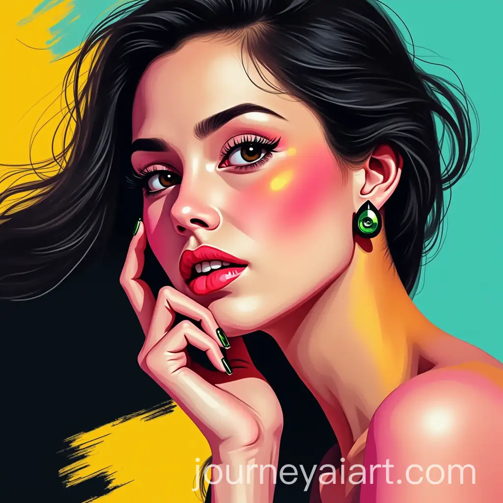 Expressive-SemiAbstract-Digital-Painting-of-a-Womans-Face-with-Bold-Colors