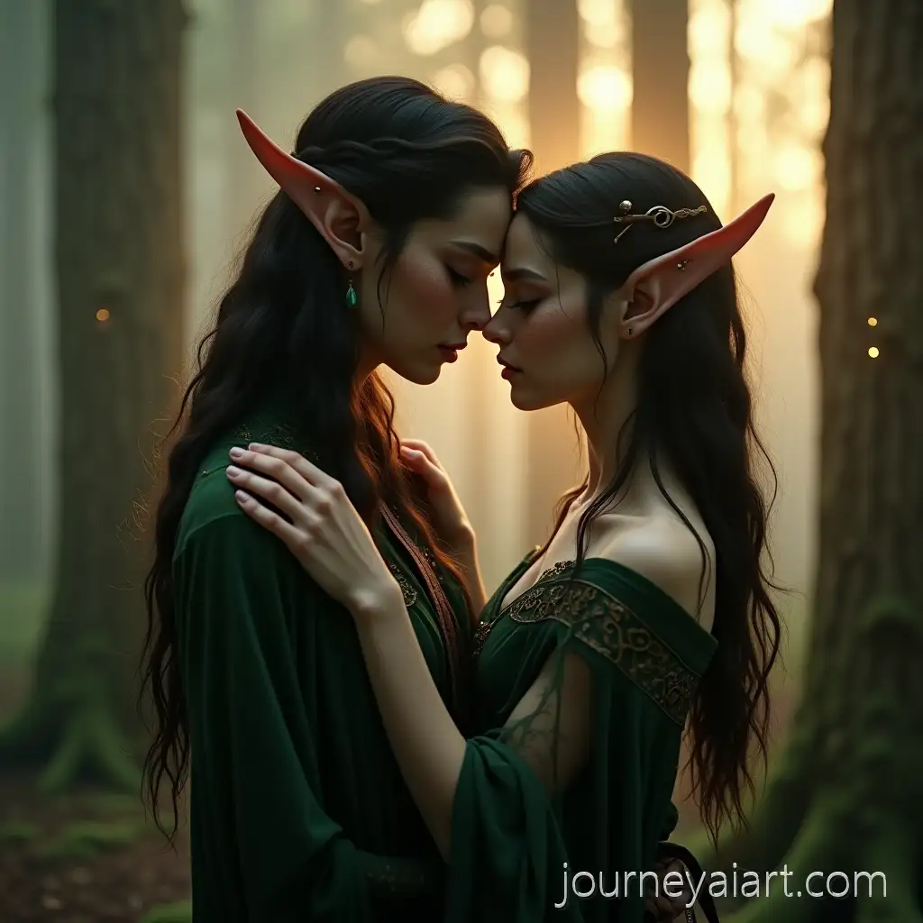 Elven-Lovers-EmAI-Image-Expansionbracing-in-a-Misty-Forest-at-Dawn
