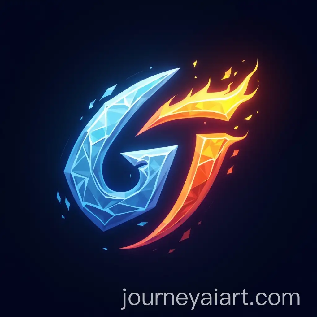Futuristic-IceAI-Image-Prompt-Expansion-and-Fire-3D-Logo-for-Gaming-Clan-GDQ