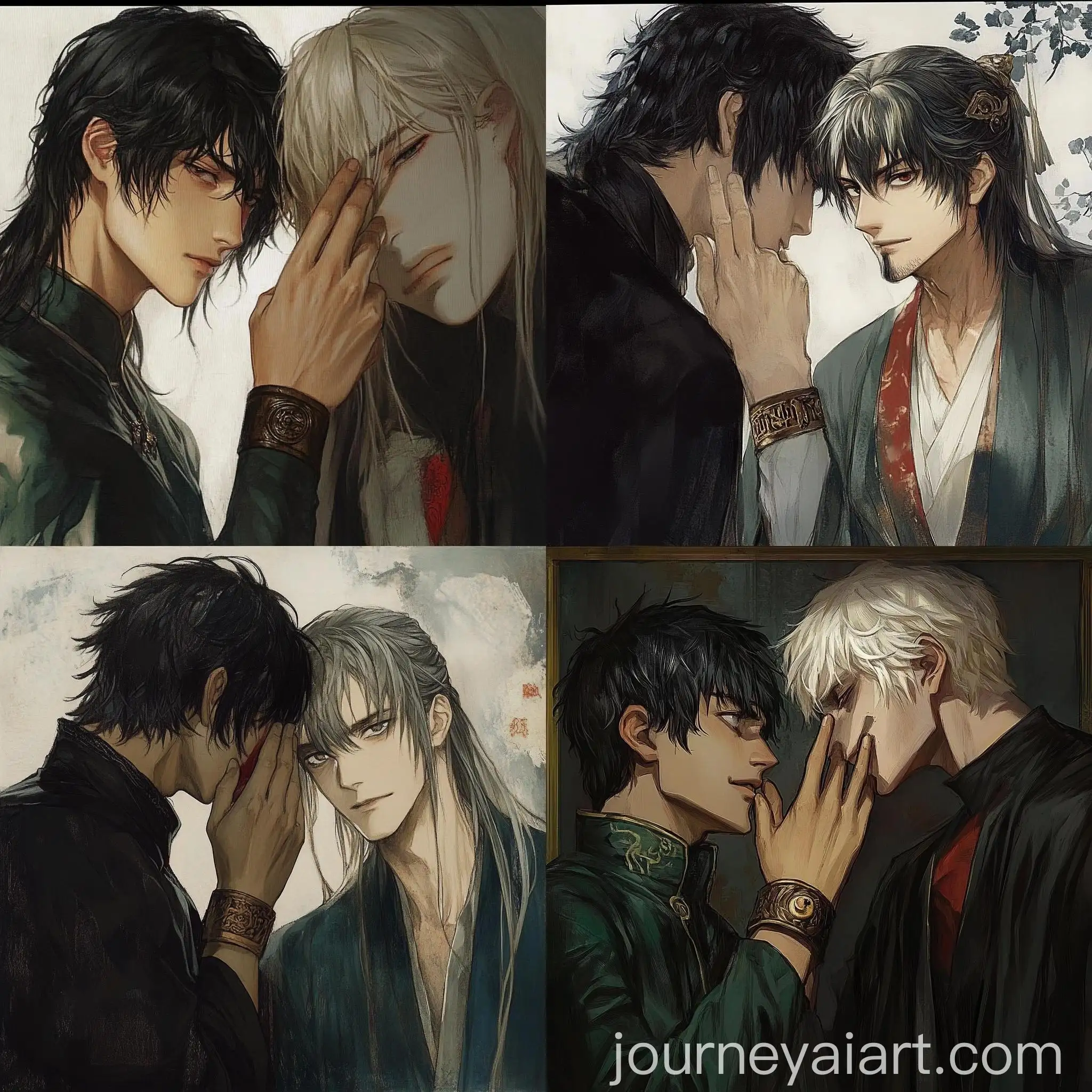 Whispering-Figure-in-Deep-Green-Robe-with-Gold-Tassels