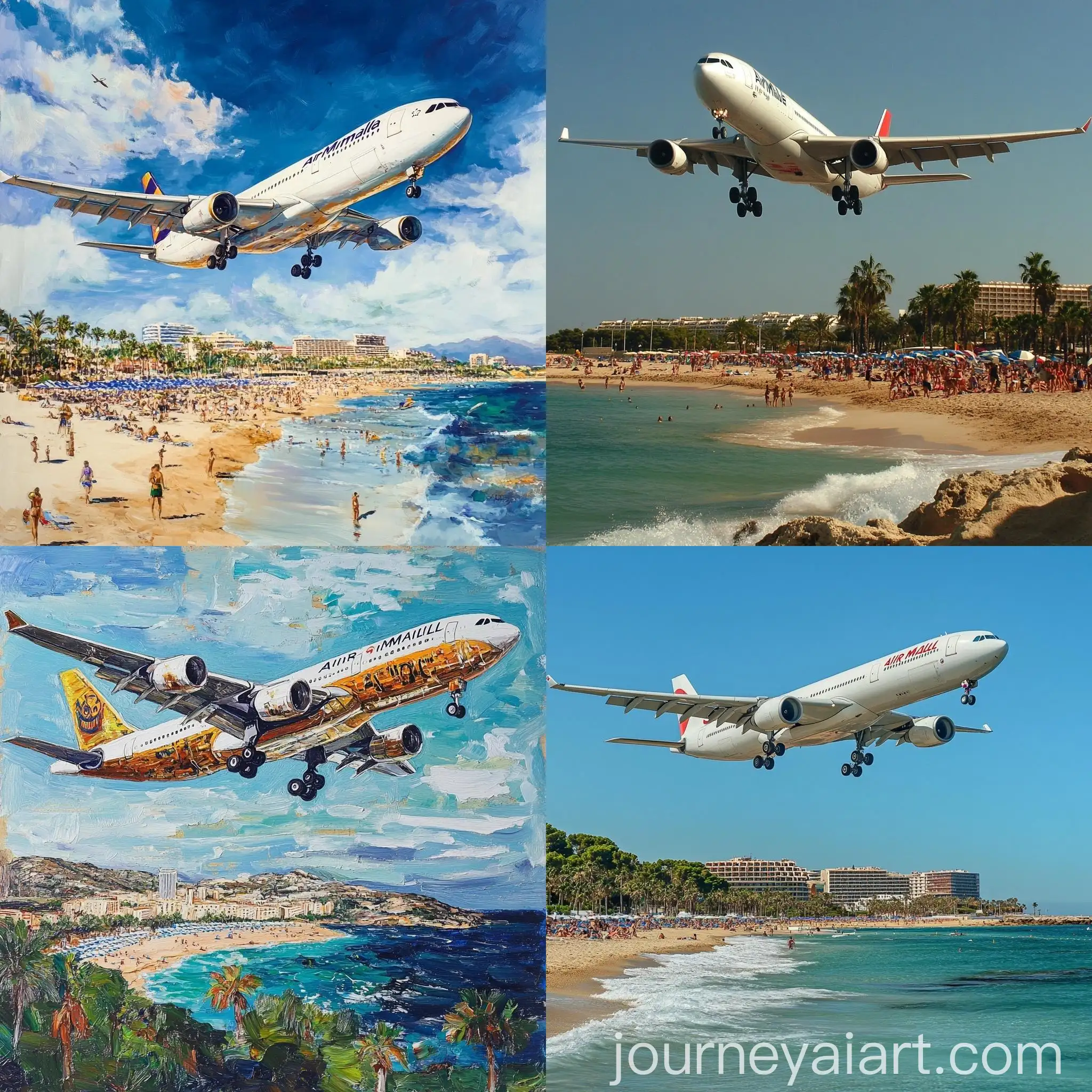 Airbus-A340-AirMalle-Flight-to-Mallorca-Beach-with-Bierknig-and-Megapark