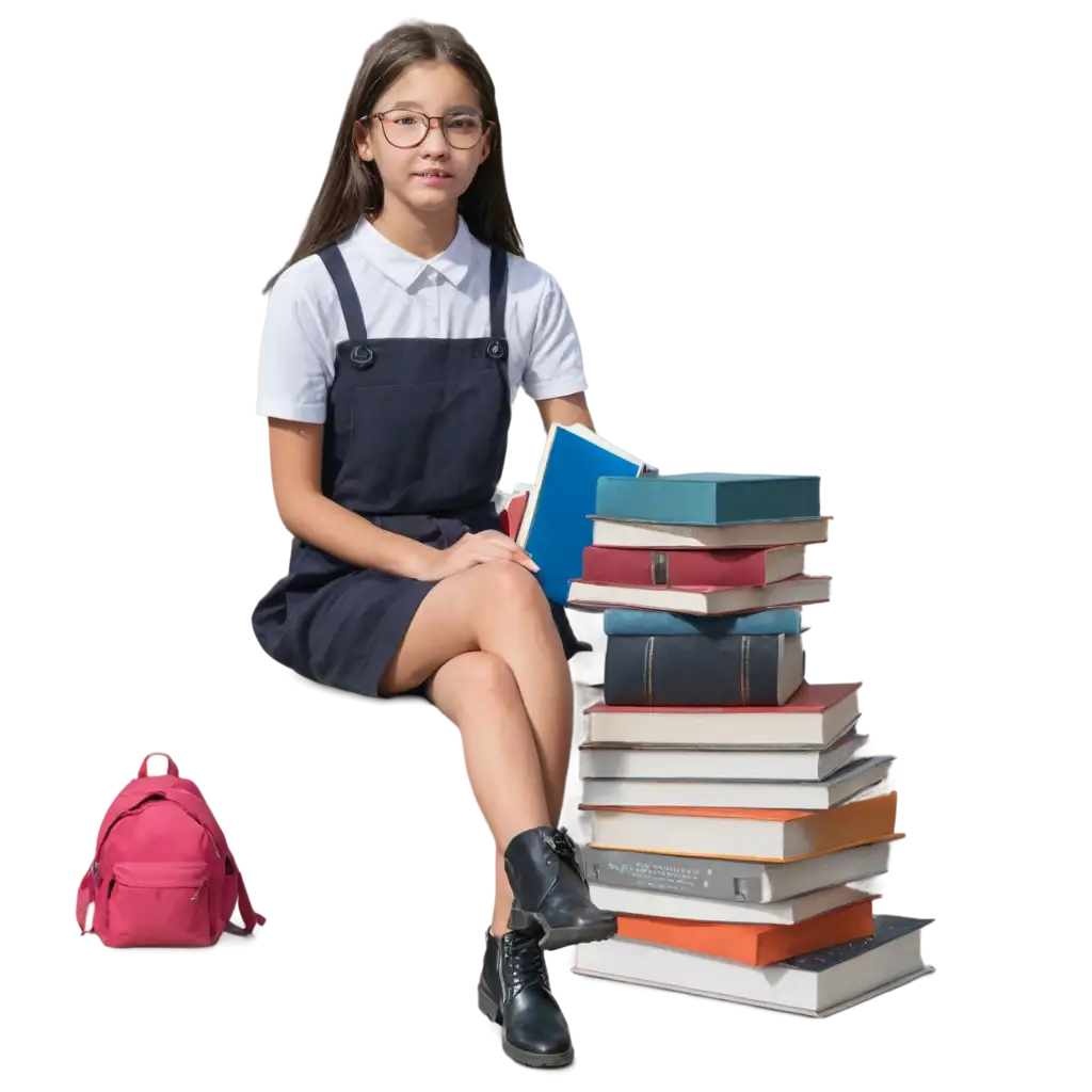 Girl-Reading-Books-PNG-Image-HighQuality-Transparent-Artwork