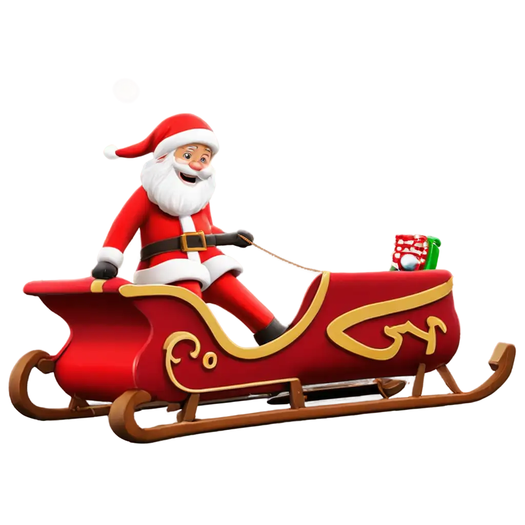 Santa-Claus-Flying-on-Sledge-PNG-Image-for-HolidayThemed-Graphics