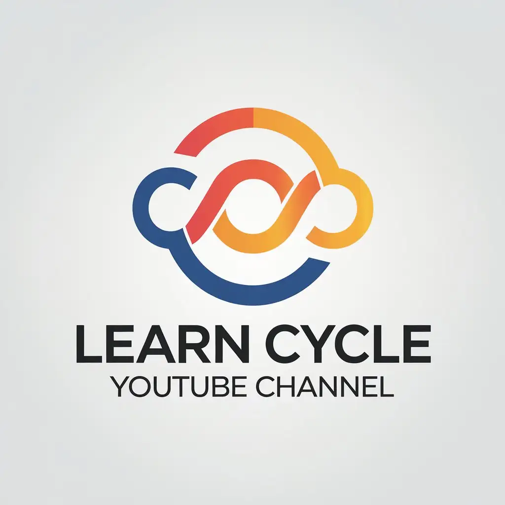 LOGO Design for Learn Cycle Modern Cycle Symbol with Education and YouTube Themes for Learning Platform