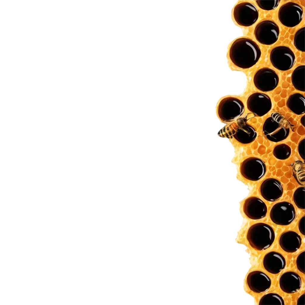 Honeycomb-with-Honey-Drop-PNG-Image-HighQuality-Transparent-Illustration-for-Versatile-Uses