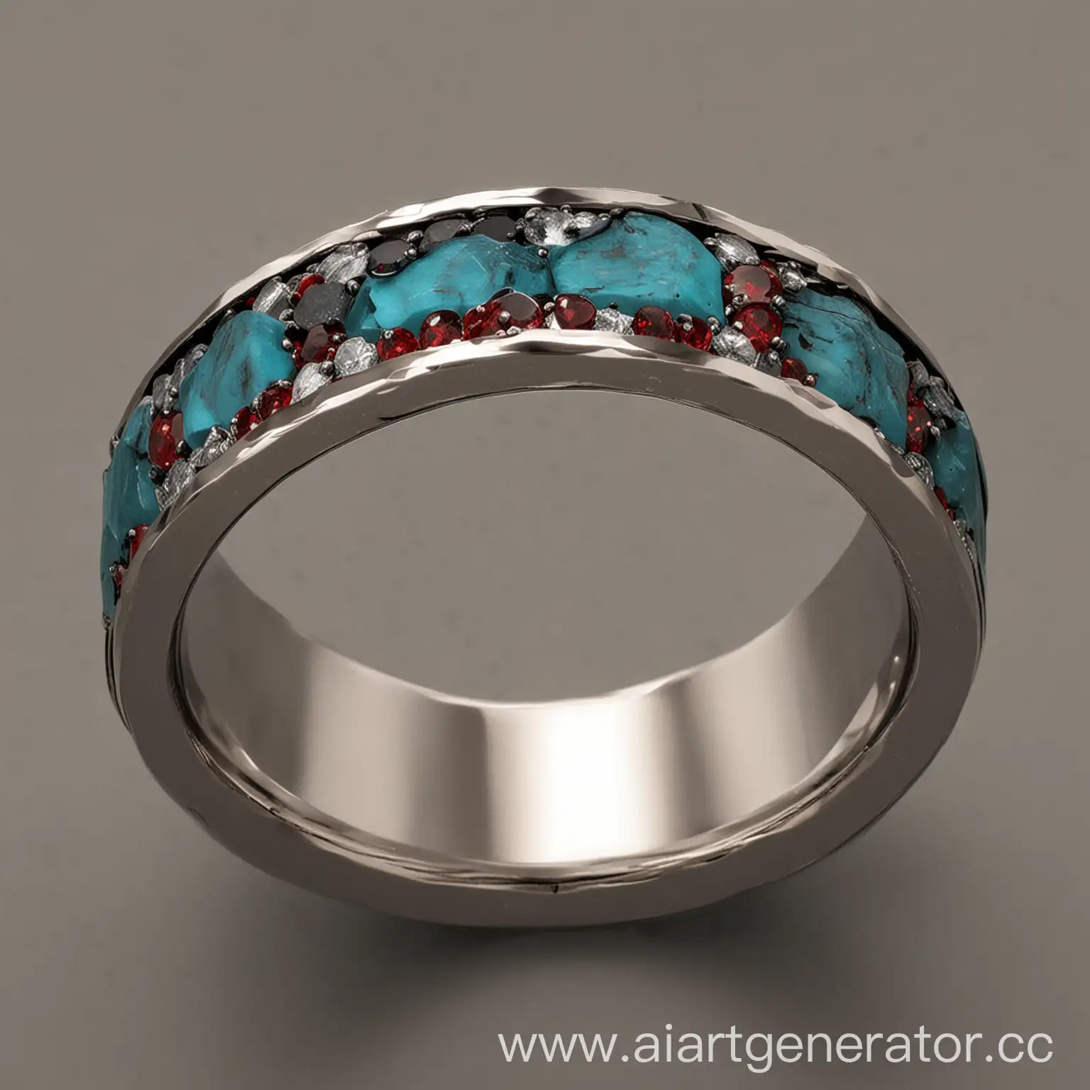 Metal-Ring-with-Inlaid-Stones