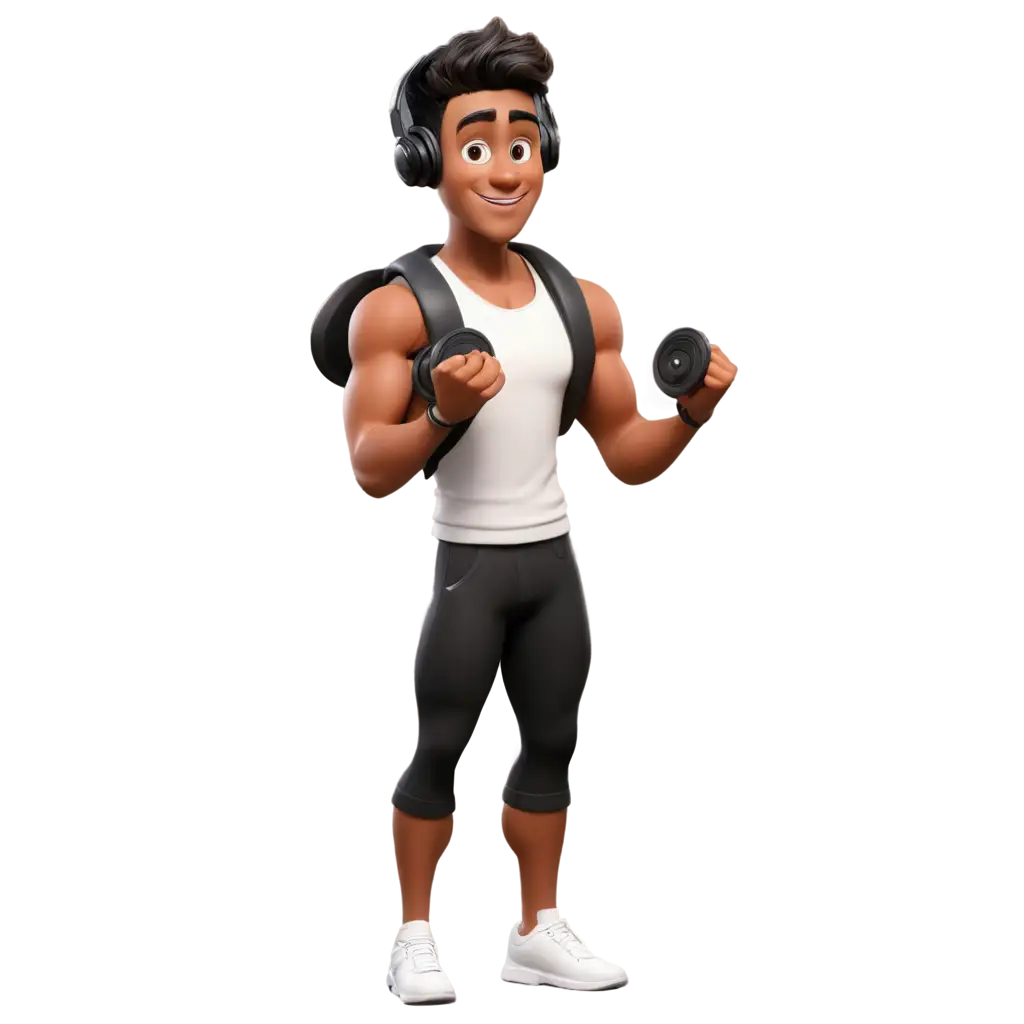 Animated-PNG-of-Man-Doing-Dumbbell-Curls-with-Wireless-Earpiece-Fitness-Music-Enthusiast