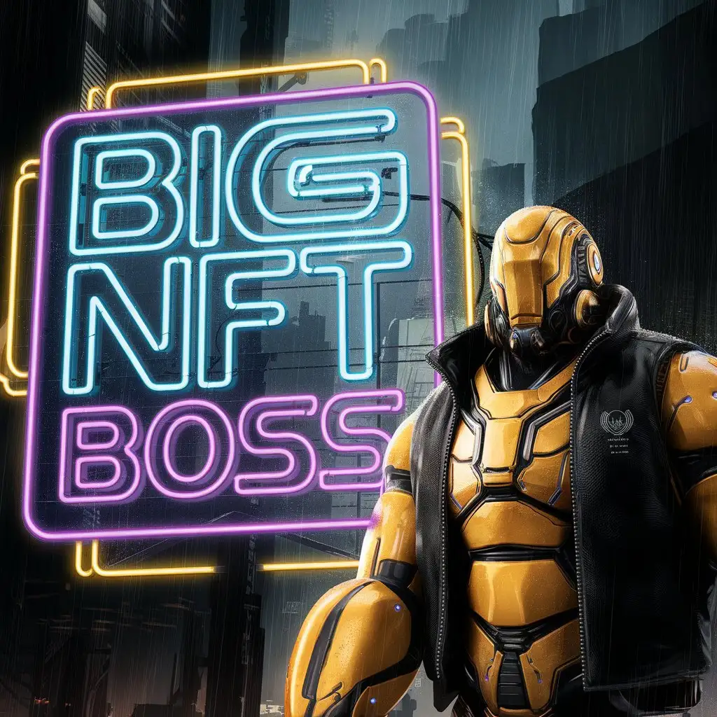 Neon-Cyberpunk-Style-BIG-NFT-BOSS-Signage