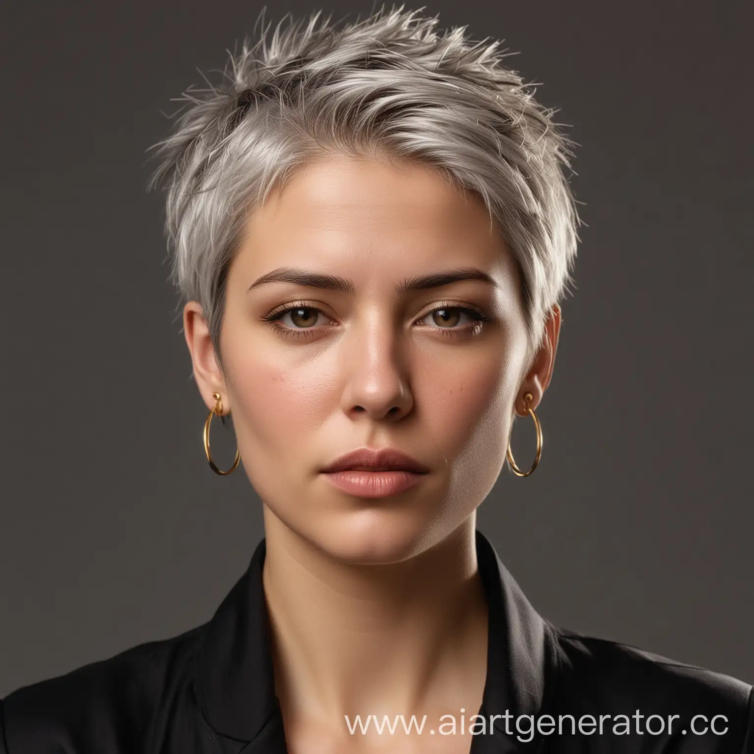 Portrait-of-a-Stern-30YearOld-Woman-with-Metal-Wings