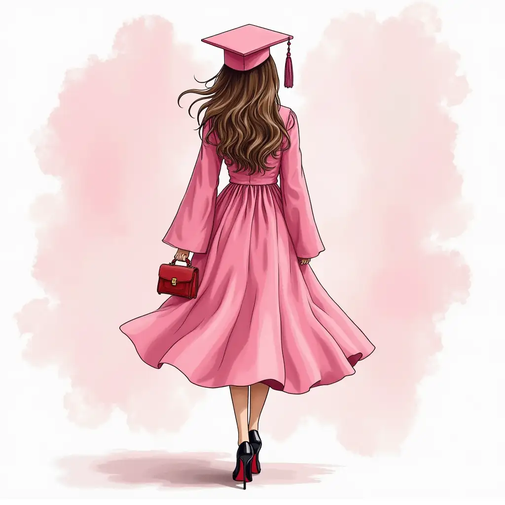 Chic Graduate in Pink Glam Inspired by Blossom Lane Style