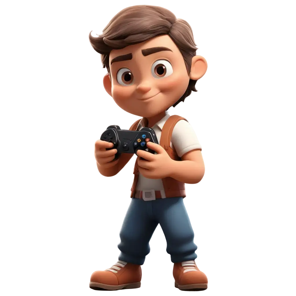 HighQuality-3D-Cartoon-Gamer-PNG-Image-with-Gaming-Console-for-Enhanced-Visual-Appeal