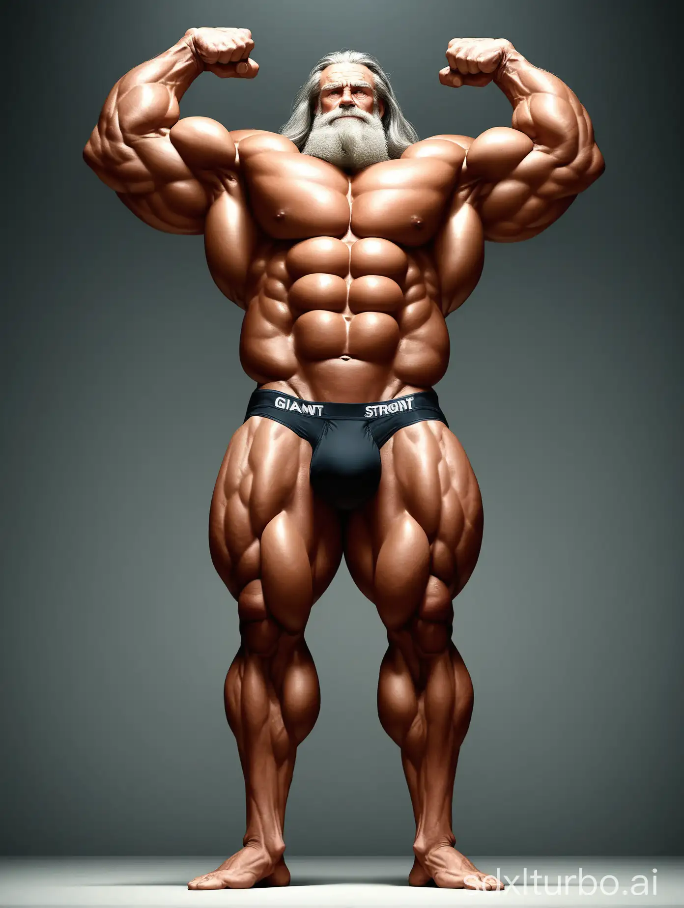 Imposing-Giant-Elderly-Man-Displaying-Strength