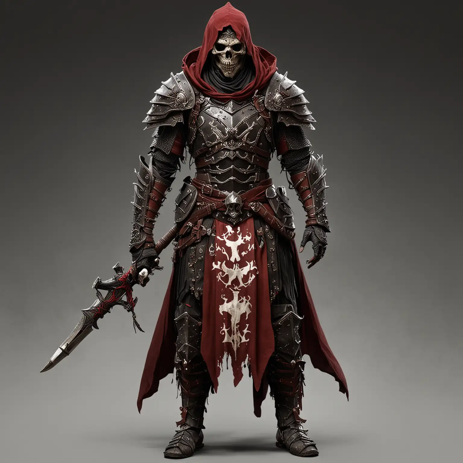 Sorcerer-Wizard-Warrior-in-Dark-Red-and-Bone-Armor