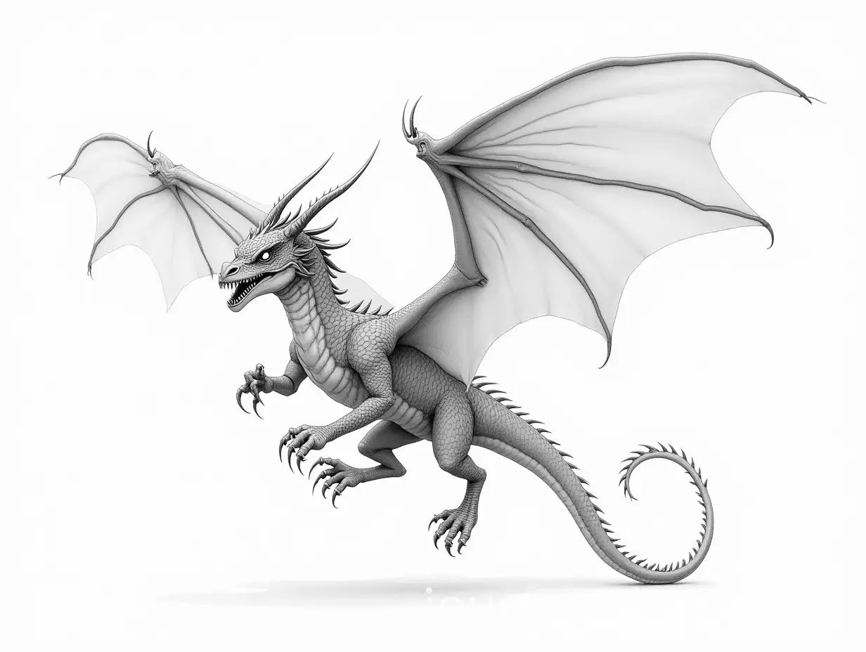 Intricate-Black-and-White-Fantasy-Dragon-Coloring-Page