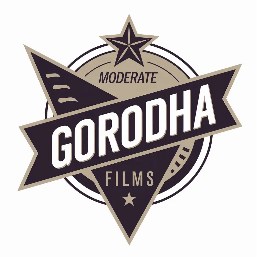 LOGO Design for GORODNA Films Left Arrow Political Party Star Symbolism for Entertainment Industry