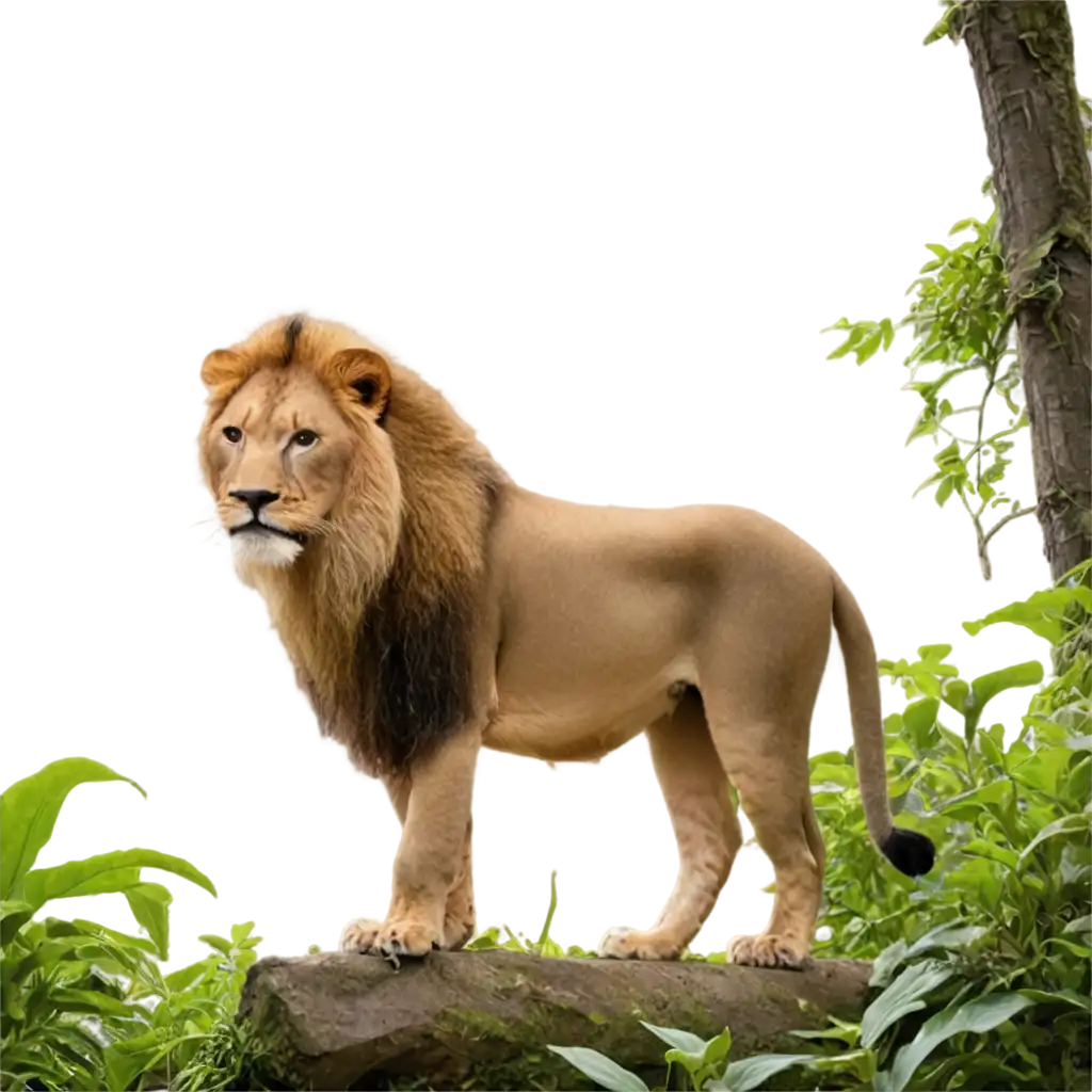 Majestic-Lion-in-the-Jungle-PNG-Image-for-HighQuality-Visual-Content