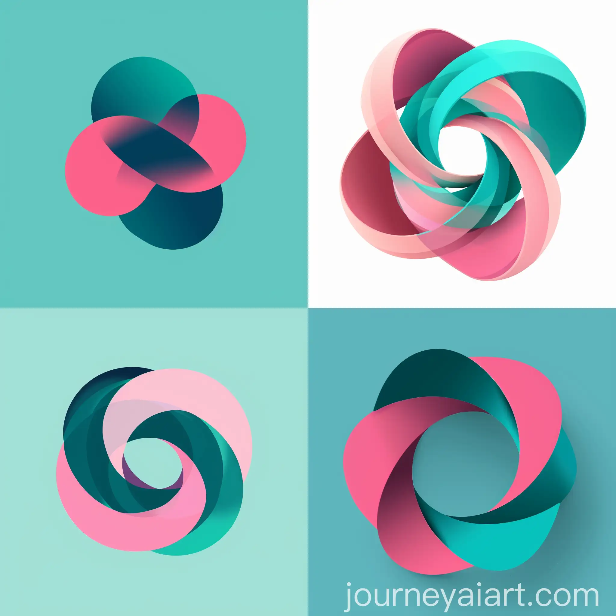 Confluence-Event-Logo-Design-in-Turquoise-and-Dark-Pastel-Pink