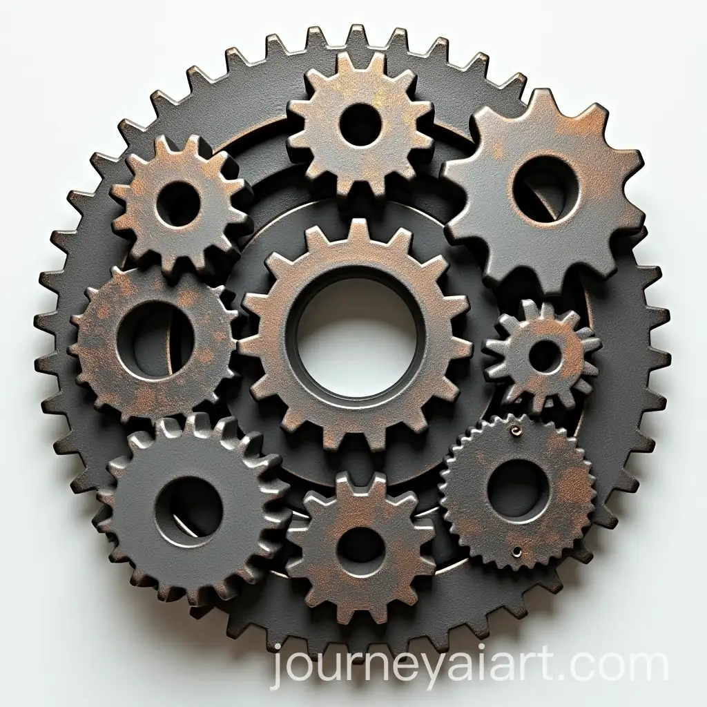 Abstract-Stylized-Front-Metal-Gears-in-Random-Arrangement