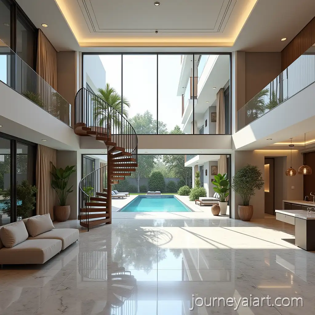 LuxuryLuxury-duplex-interior-design-Duplex-Ground-Floor-with-Spiral-Staircase-and-Panoramic-Views