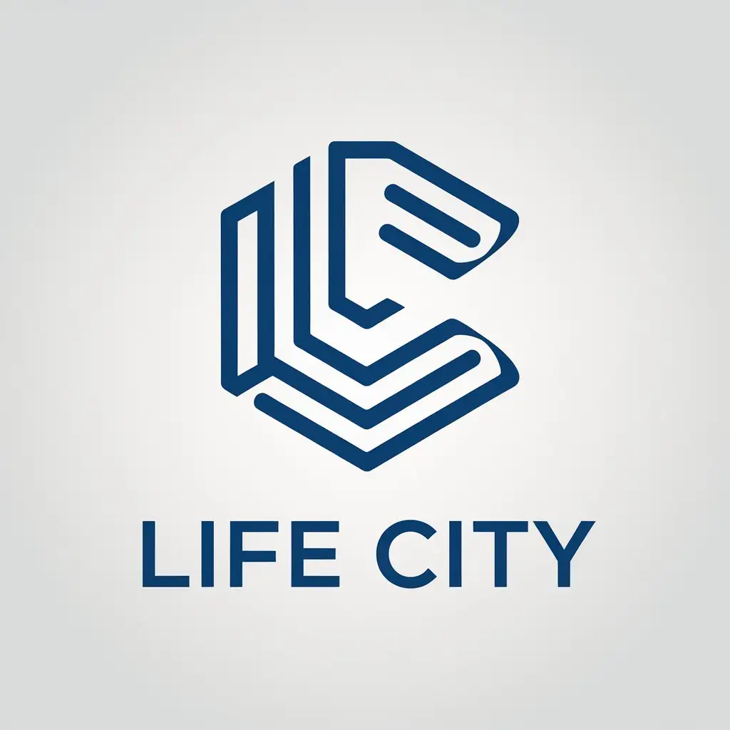 LOGO Design for Life City Vector Design with LC and Server Symbol for the Internet Industry