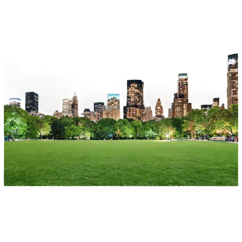 Central-Park-at-Night-PNG-Image-Illuminated-Scenery-with-Spacious-Lawn