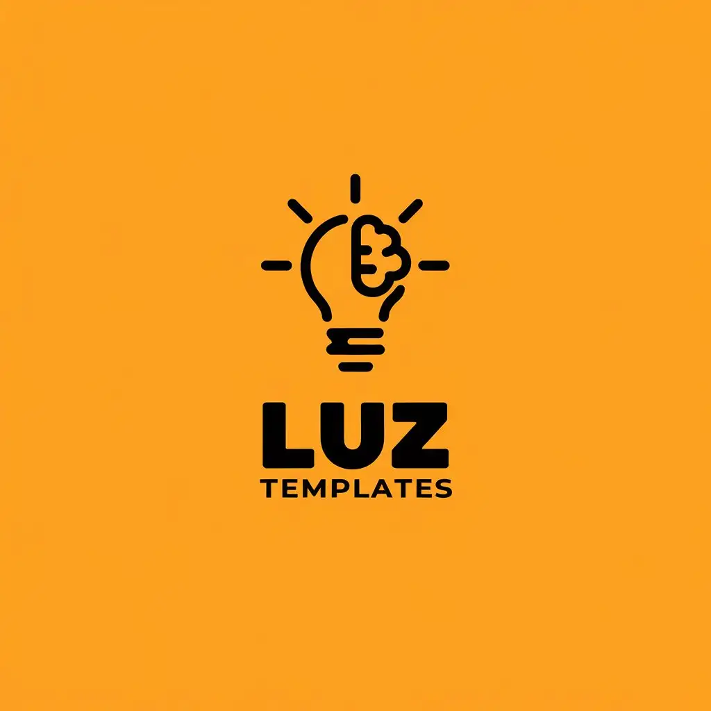 LOGO Design for Luz Templates Yellow and Black with Idea Solution Theme