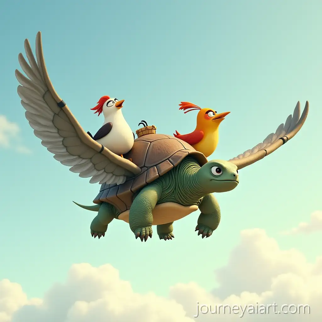 AngAngry-birds-and-tortoisery-Birds-Stripping-Feathers-from-Tortoise-in-the-Sky