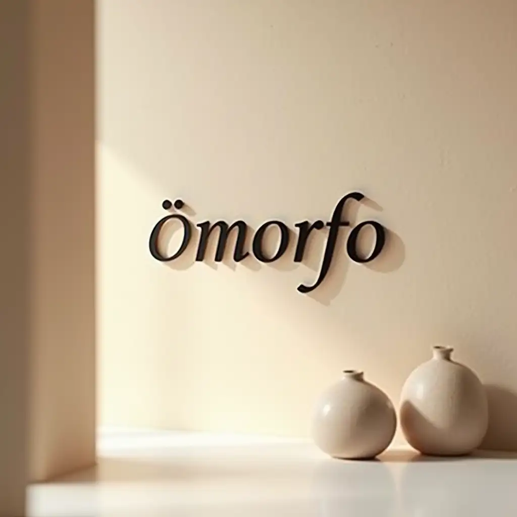 Minimalist-morfo-Logo-on-Beige-Textured-Wall-with-Soft-Lighting