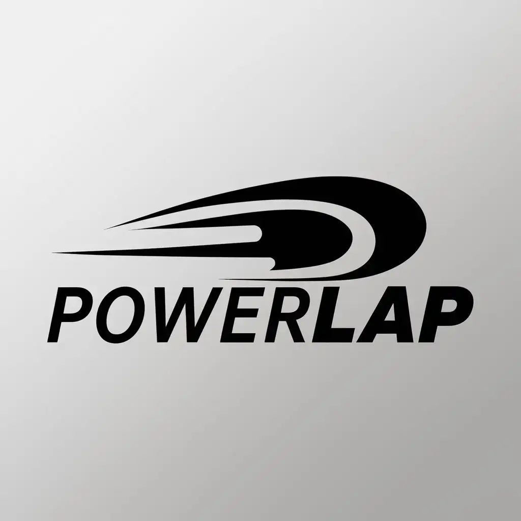 LOGO Design for Powerlap Speed Symbol with Clean Moderate Style and Clear Background