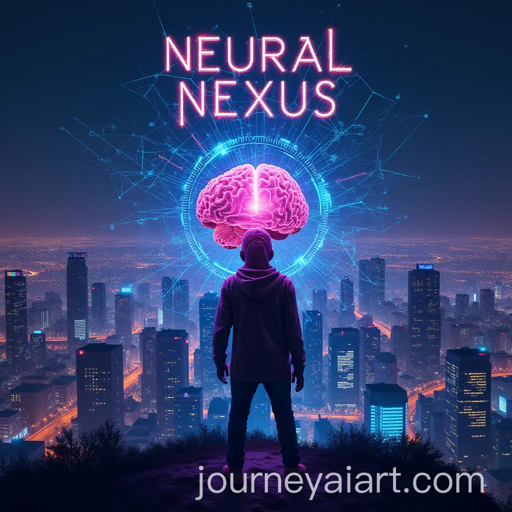 Futuristic-Cityscape-with-Glowing-Brain-Silhouette-and-CyberInspired-Design