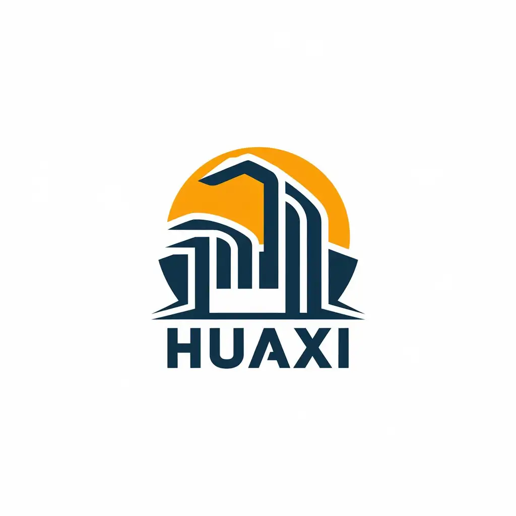 LOGO-Design-for-HUAXI-Interior-Design-Symbol-with-Moderate-Style-for-Construction-Industry