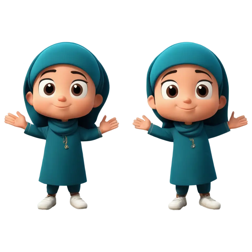 Muslim-Kid-Cartoon-PNG-Vibrant-Illustration-of-a-Young-Muslim-Child