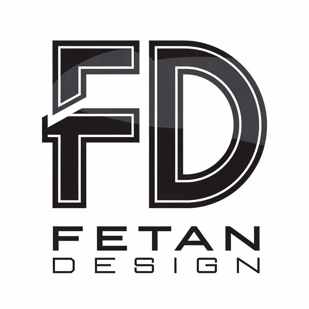 LOGO Design for Fetan Design Vector with FD Monogram and Clear Background