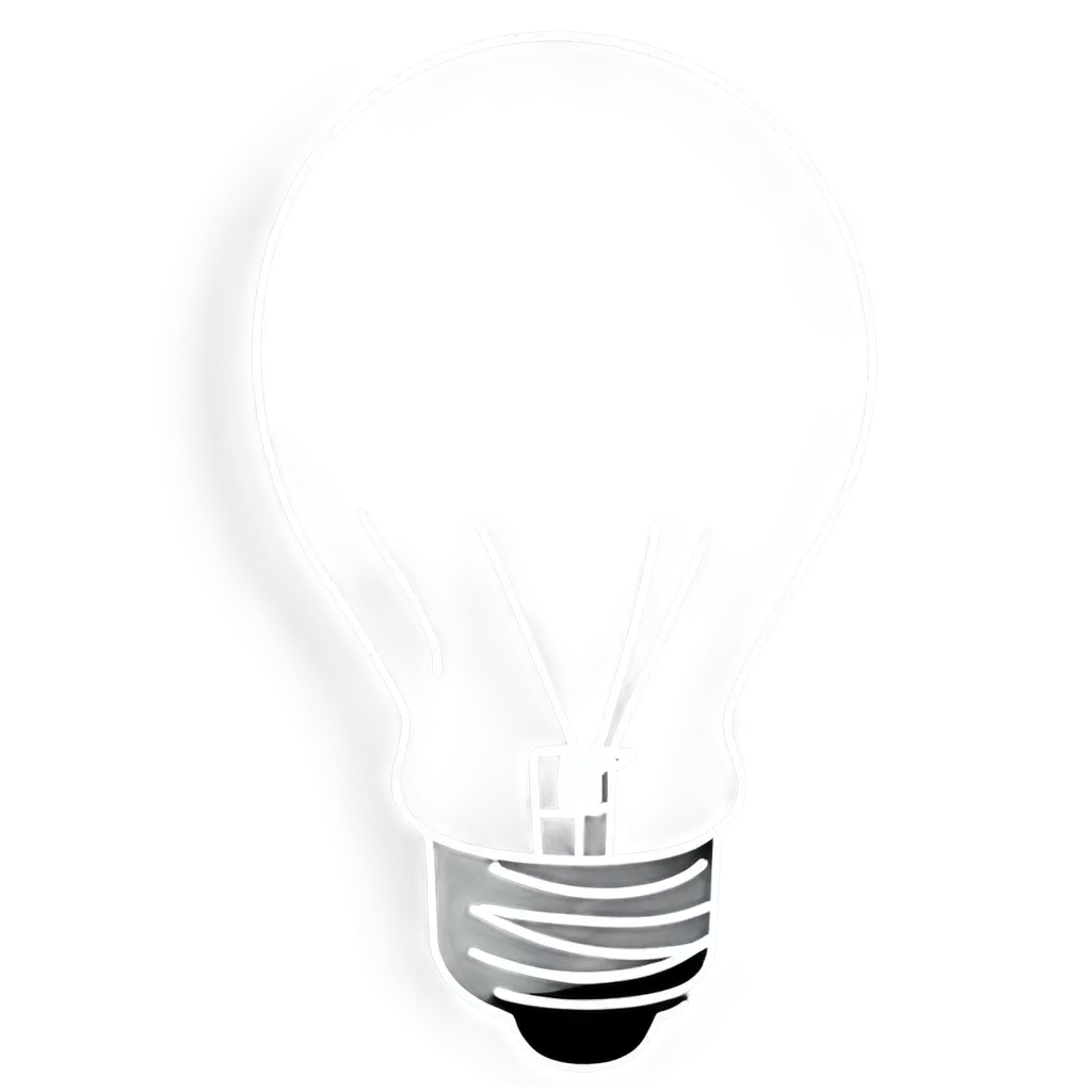 Icon-Light-Bulb-with-White-Line-PNG-HighQuality-Transparent-Image-for-Design-and-Web-Use