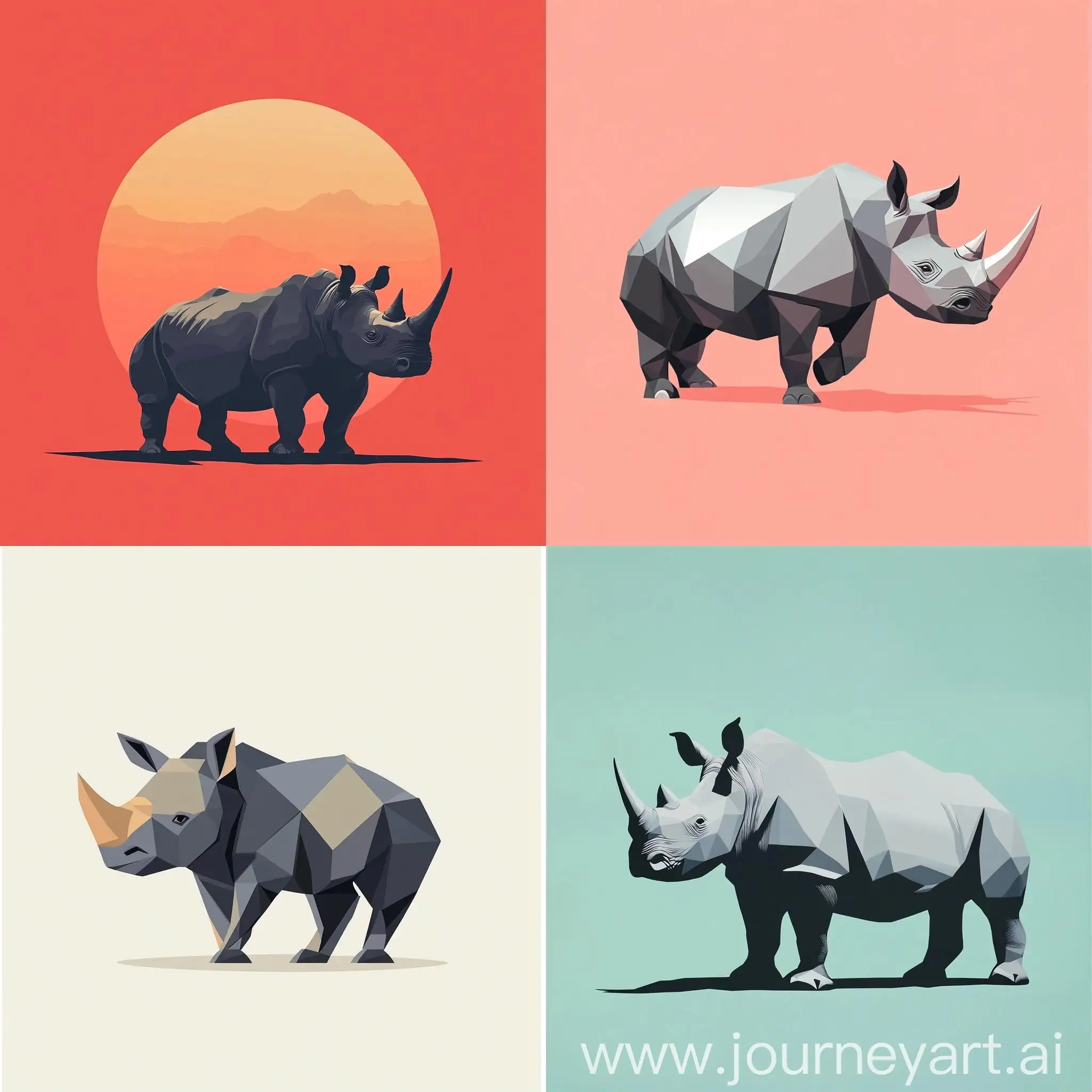 Minimalist-Rhinoceros-Artwork-Version-61