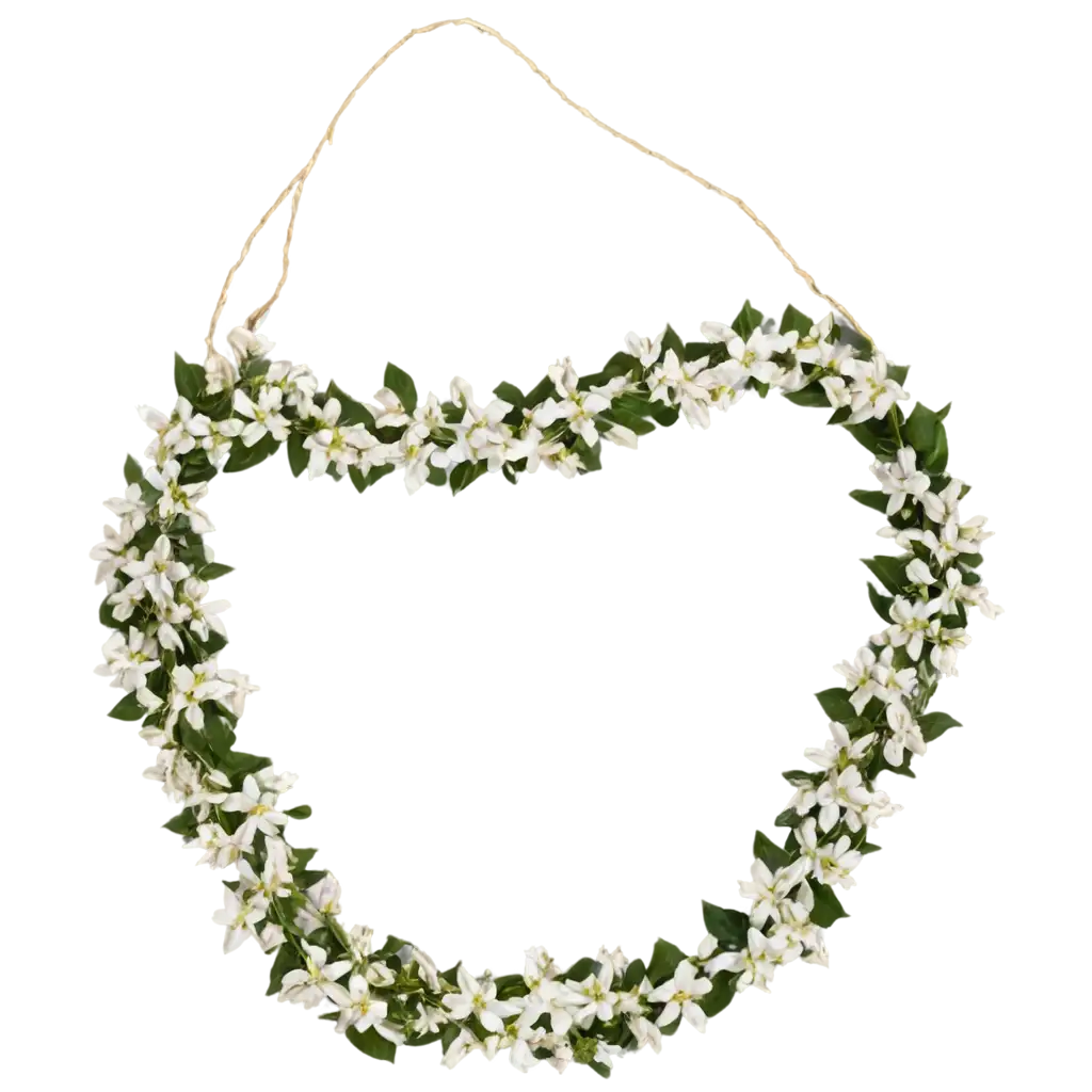 Exquisite-Garland-of-Arabian-Jasmine-PNG-Image-Captivating-Floral-Beauty